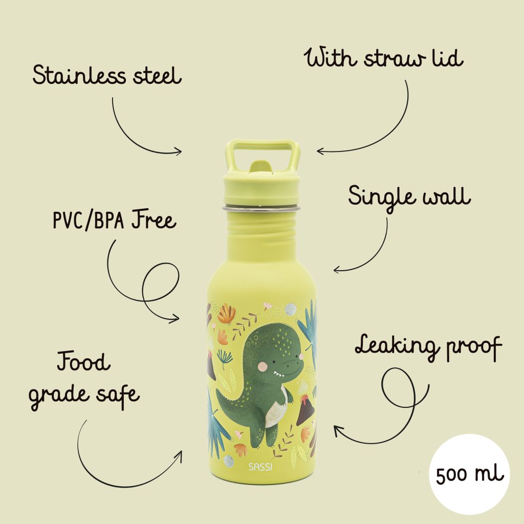 500ml 不鏽鋼冷水瓶 恐龍