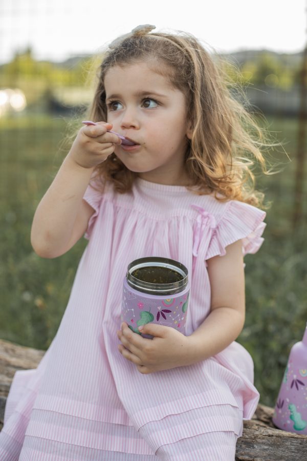 sassi junior 義大利設計 350ml 不鏽鋼保溫保冷食物罐 (附湯匙) i gnummy the panda